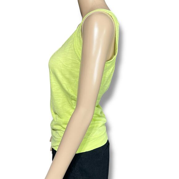 Maurices Womens Tank Top Shirt Sleeveless Pullover V Neck Neon Yellow XS - Picture 5 of 10